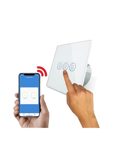 As873eu Wifi Akıllı Dokunmatik Üçlü Duvar Lamba Açma Anahtarı Tuy