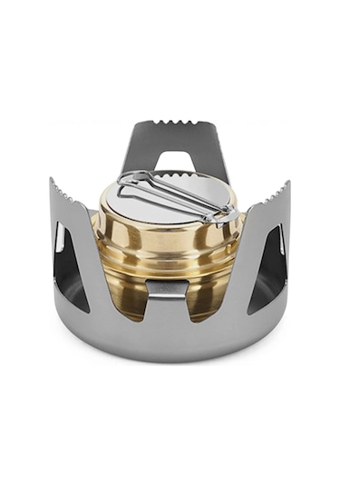 Taşınabilir Mini Alkol Soba Ayarlanabilir Ateş Gücü Tencere Seti Alüminyum Ivory Gray Gri