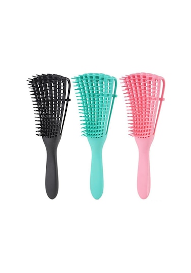 Yifomall Evde Kullanım İçin Pratik 6 Renk Seçenekli Masajlı Saç Tarak - Pembe, 60 Gr