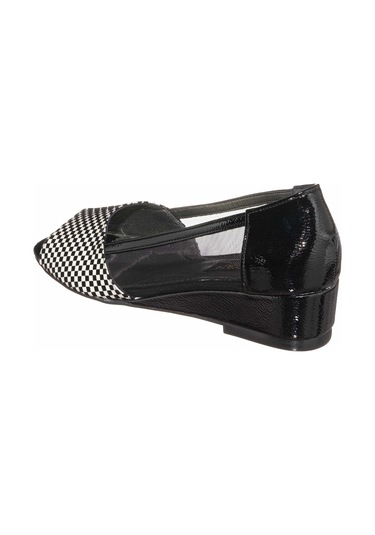 41-42-43-44 Numara Kdr4012 Siyah Büyük Numara Kadın Ayakkabısı Rahat Geniş Kalıp Siyah Pitikareli Ve Fileli Özel Seri Siyah