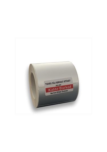 70x50 Silvermat Etiket | Rulo Demirbaş Etiketi