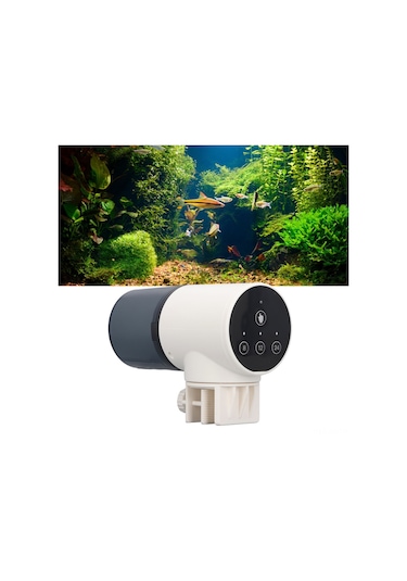 Folinda Akvaryum Akıllı Zamanlayıcı Yemleyici, 3 Ayar, Uygun Tüm Yem Türleri, Sessiz Ve Döner Tasarım, İki Fikse Yöntemi