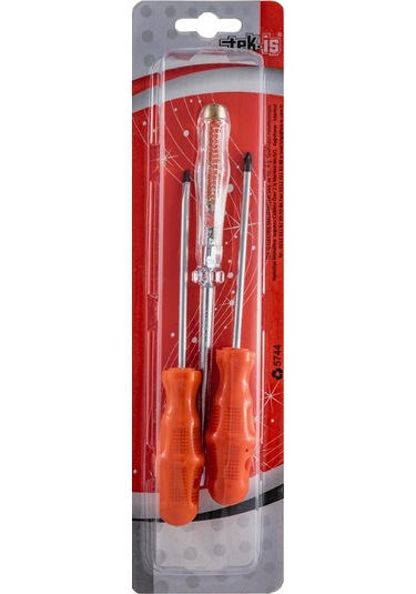 Tek-iş Tornavida Seti 3lü 3 Lü No:6 Yıldız Tornavida Düz Tornavida Kontrol Kalemi