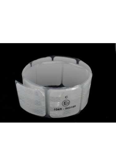 18 Adet 5cmx5cm Kesikli Beyaz Reflektif Bant Etiket