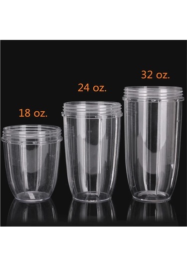 Hfambition Nutribullet İçin 2 Adet Yüksek Kaliteli Değiştirme Bardak 600/900w Uyumlu - Yıkama Makinesine Uygun, Sızıntısız Kapaklı Plastik Kupa