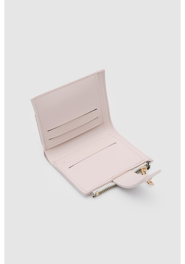 Shule Bags Payer Çıtçıtlı Kadın Cüzdan Pembe