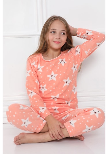 Fames Pijama Kişlik Çocuk Polar Pijama Takim SOMON