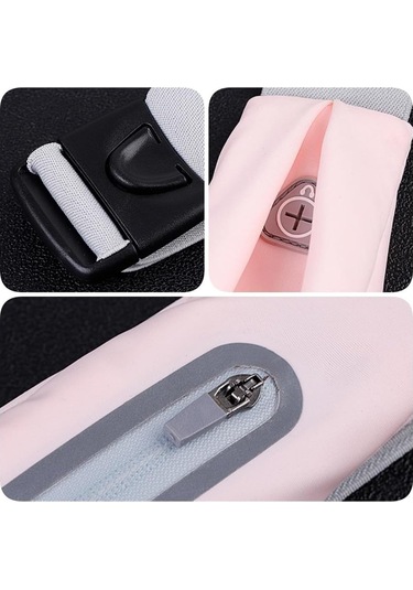 Teltree Gri Spor Bel Çantası - Koşu Ve Fitness İçin Multifonksiyonel, 7.2 İnç Telefon Uyumlu, 60-110 Cm Bel Ölçesi Gri