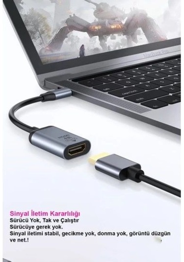 Daytona Hc-03 Type-C =Hdmı Çevirici,4K Full Hd