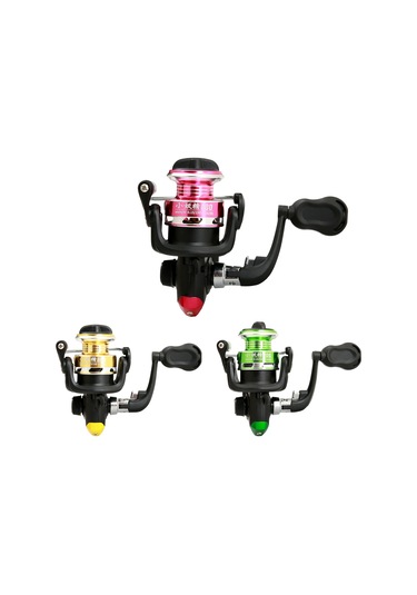 Lemestar Mini Metal-plastik Spinning Olta Makinesi - Yeşil/sarı/pembe Seçenekli, 5.2:1 Diş Oranı, 5kg Maksimum Sürtünme