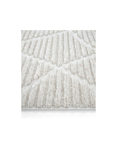 Cool Halı Palazzo Krem Mutfak Halısı Yumuşak Bukle Tezgah Önü Leke Tutmaz İskandinav Kabartmalı Halı