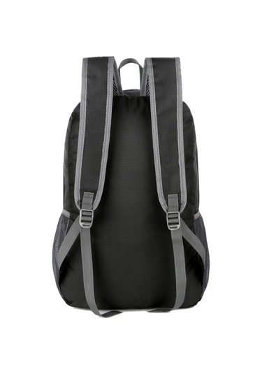 Willowhaven Hafif Su Geçirmez Katlanabilir Sırt Çantası - Kamp Seyahat İçin Siyah Siyah