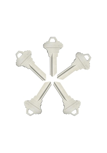 Nayomiglow Blank Keys Sc1 Anahtar Boşlukları 100 Adetlik Paket Blank Key Ev Ofis Pirinç Anahtar Boş, Gümüş