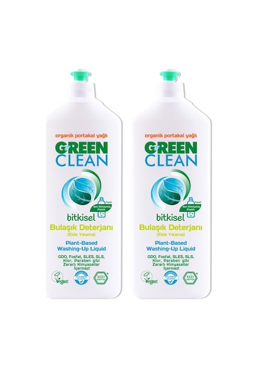 Green Clean Organik Portakal Yağlı Bitkisel Bulaşık Deterjanı 730 Ml 2'li