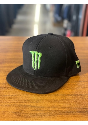 Monster Siyah Kanvas Hiphop Snapback Rapper Basket Cap Şapka