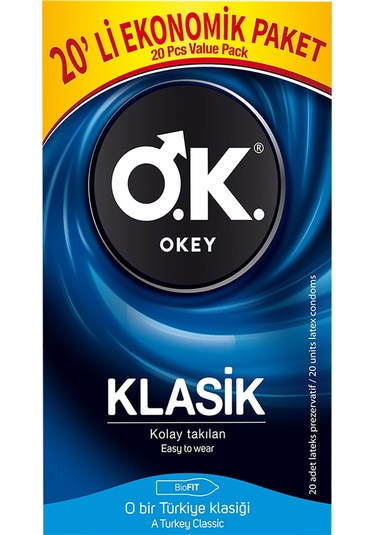 Okey Klasik Prezervatif 30'lu