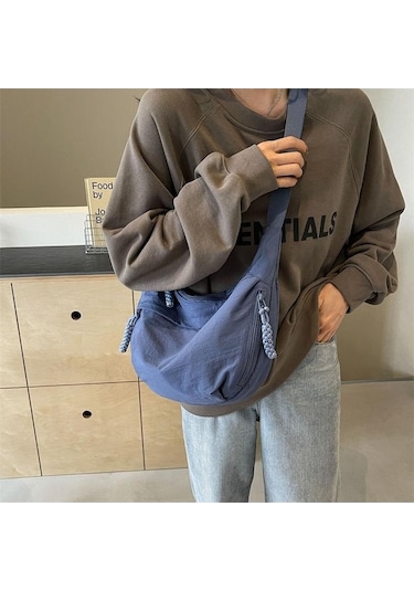 Dancemonkey Renk Omuz Öğrenci Messenger Kapasiteli Kadın Gri Düz Çantası Çantası Çanta Büyük Börek Xt Gri