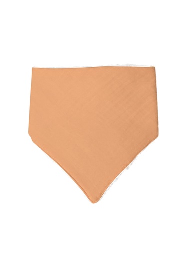 Bebek Ağız Bezi Salya Önlüğü Fular Çok Amaç 2'li K-byz Beyaz - Kiremit