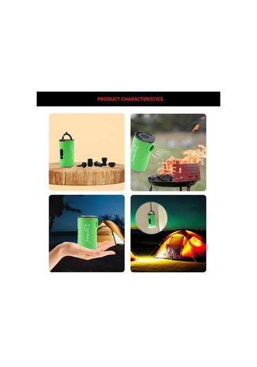 Mufunye Kablosuz Mini Akü Hava Pompası: Enflasyon-deflasyon-vakum, Led Işık, Dış Mekan Taşınabilir, Siyah-turuncu