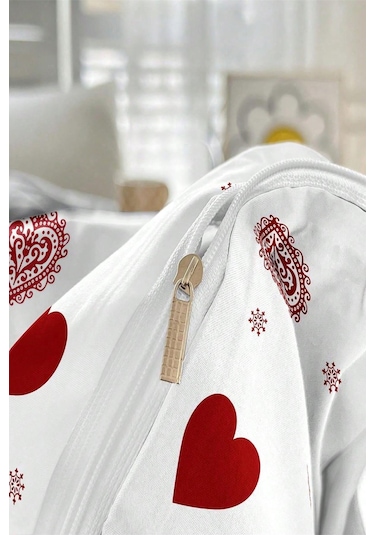 Pamuklu Çift Kişilik Nevresim Seti Nevresim Ve Yastık Kılıfı Çarşafsız Patricia Beyaz