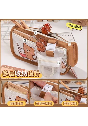 Aurora Mor Tavşan Büyük Kapasiteli Kalemçantasıöğrenci Sevimli Kır Tasiye Çantası Mor