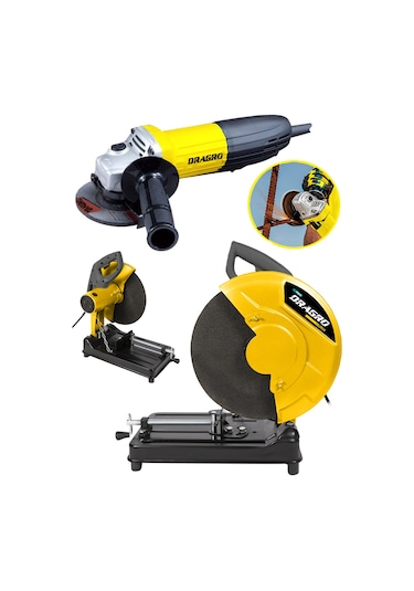 Dragro DRG-4200 Sarı Professional Profil Ve Metal Kesme Makinası Ve Taşlama