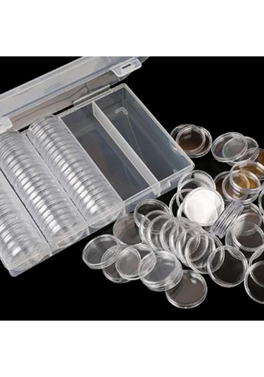 Dolıty Clear Coins Ekran Saklama Kutusu 25mm Sertifikalı Madeni Temizlemek