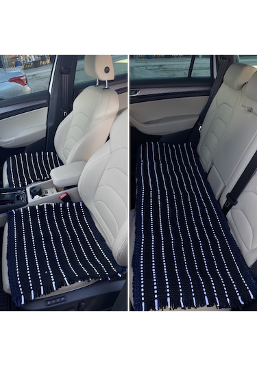 Terletmez 3'lü Minder Set Serme Kilim Siyah Beyaz Beyaz