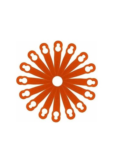 Lemestar Bahçe Çimlendirme Makinesi Aksesuarı - Fsa45 Plastik Kalebik Şekilli Bıçak L83 - 100 Adet