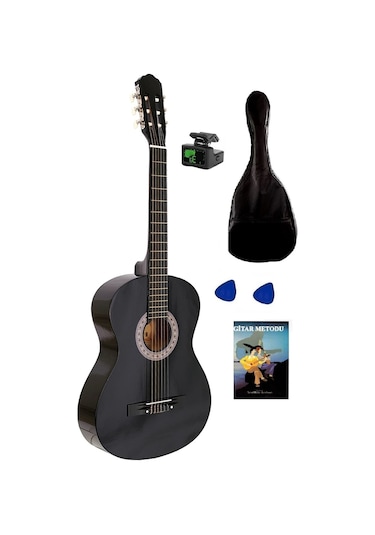 Arriva Tam Boy 4/4 Klasik Gitar Seti 39''  Siyah