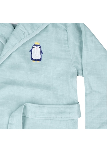 Penguen Çocuk Müslin Bornoz