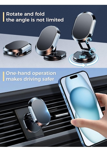 Katlanabilir Manyetik Mini Araç İçi Ve Masaüstü Telefon Tutucu