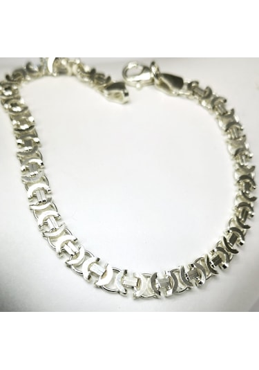 Omar Silver Erkek Euro 5,5 Mm Beyaz Gümüş Bileklik