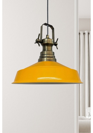 Asaletli Tekli Avize Yeni Eskitme Başlık Retro Sarkıt Lamba Restoran Salon Aydınlatma SARI