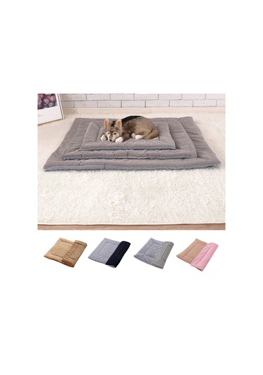 Vkemall Yumuşak Çift Taraflı Kedi Köpek Yatağı - Pamuklu Kışlık Pet Mat