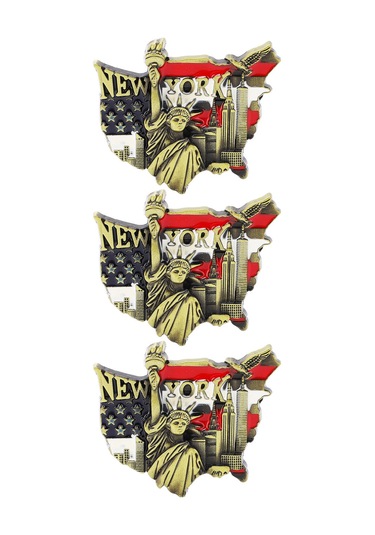 Vkemall 3 Adet 3d Düşük Boyutlu Demir Manyetik Buzdolabı Dekoratif Ataşman Hediye/koleksiyon/ofis/ev Kullanıma Uygun