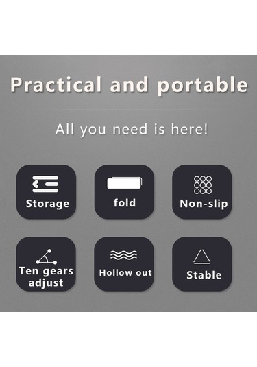 Pazly Katlanabilir Dizüstü Bilgisayar Standı - On-dişli, Ayarlanabilir Yükseklik - Kullanışlı Ve Taşınabilir