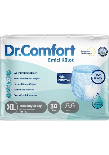 Dr.comfort Hasta Bezi Yetişkin Emici Külot Ekstra Büyük Xl 60adet XL