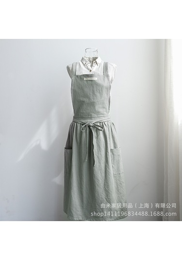 Springsun Nordik Kalite Mutfak Önlüğü - Dayanıklı Kumaş, Rahat Kullanım, Ev Ve Kafe İçin İdeal Açık Gri