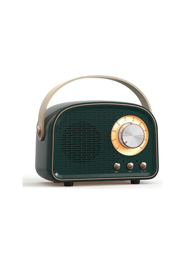 Retro Bluetooth Hoparlör Fm Radyolu Sevimli Mini Hoparlör Tws Müzik Çalarlı Taşınabilir Kablosuz Hoparlör Hifi Stereo TF USB