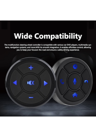 Springsun Kablosuz Direksiyon Kontrol Düğmesi - Çok Fonksiyonlu Araç Dvd Ve Navigasyon Kumandası 110 Karakter