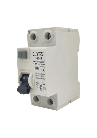 Cata Monofaze Yangin Koruma Rölesi 1x40a 300ma Ct-9641
