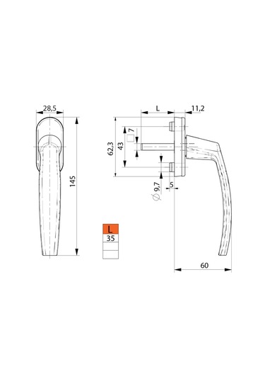Dorf Pencere Kolu, Balkon Kapısı Kolu, 3 Parça Set 275548038
