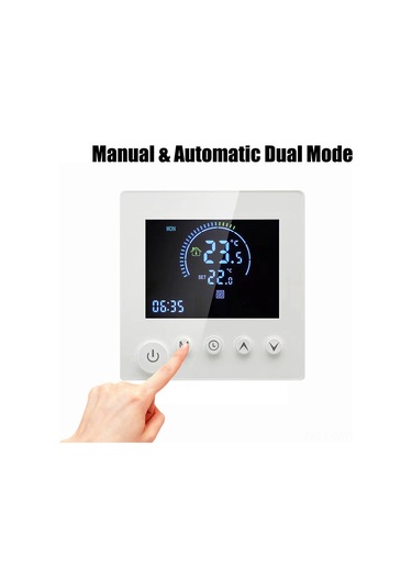 Moveevo 3a Su Isıtma Lcd Ekranlı Akıllı Termostat, 90-240v, Programlanabilir Zaman Aralıklarıyla Sıcaklık Kontrolü, Yer Isıtma Sistemi İçin Dijital Regülatör