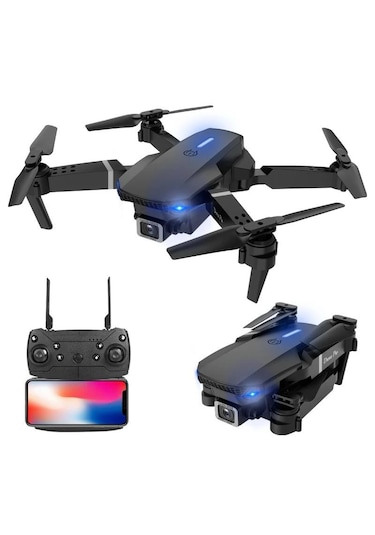 Yeni E88 Hd Katlanabilir Drone Seti Kameralı-çantalı