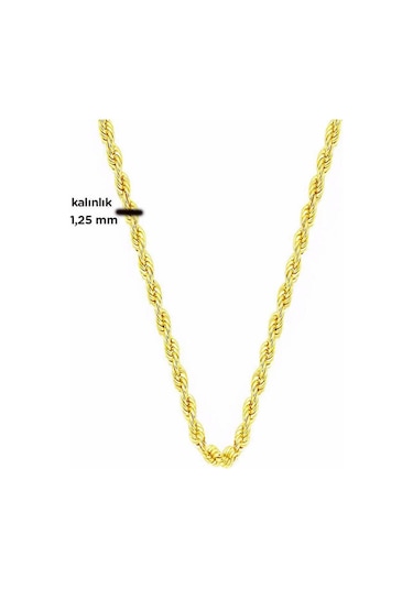 Bilezikci 14 Ayar Halat Burma Zincir 65 CM 14hl65100