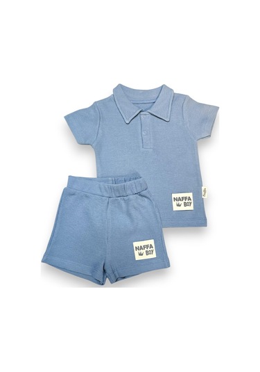Erkek Bebek Şortlu Takım mavi