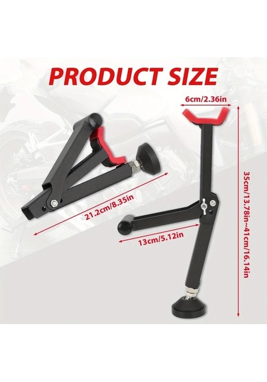Dashanshop Siyah Motosiklet Tekeri Kaldırma Sehpası - Ön Arka Ayarlanabilir Dirt Pit Supermoto Enduro