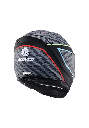 Scoyco Double Ve Güneş Vizörlü Full Face Motosiklet Kaskı