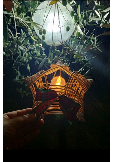 Bambu Noel Mumluk 3'lü Tealight Bej